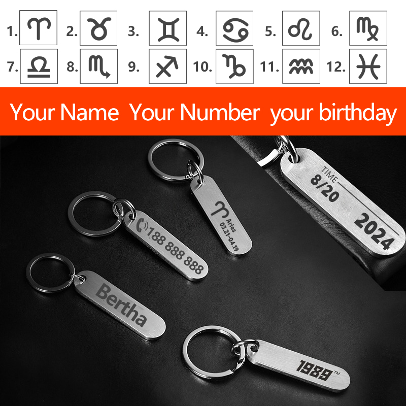 Customized Key Chains with Las - Initial Ring Custom 评论和价格