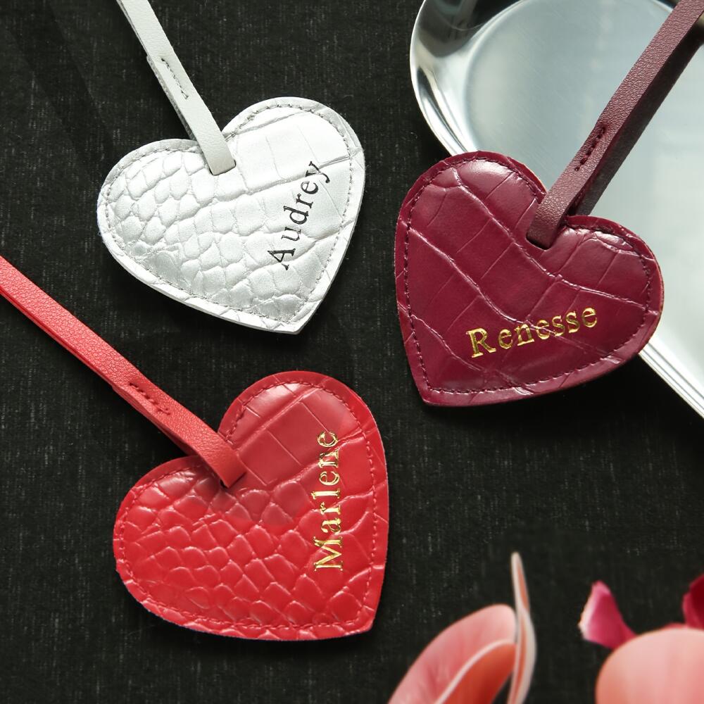 Personalized Heart Shape Faux  - Monogram Keychain Leather 评论和价格