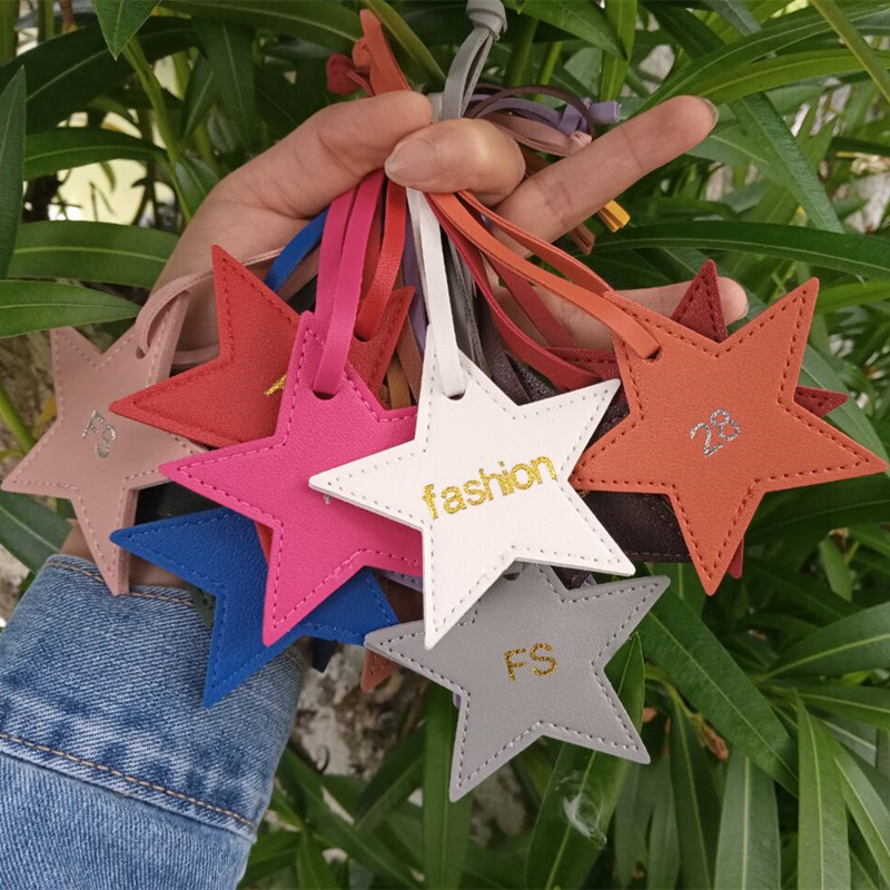 1PCS Free initials five pointe - Monogram Keychain Leather 评论和价格