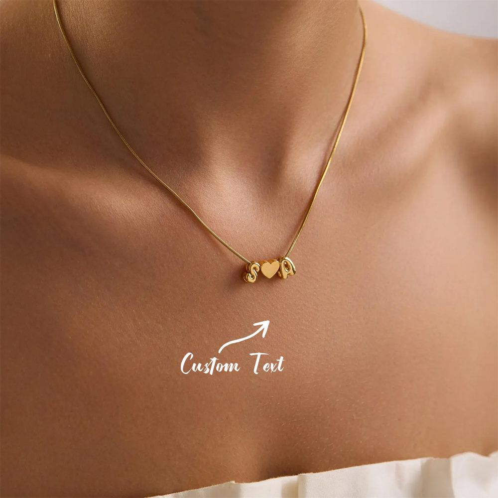 Custom Two Initial Name 3d Bub - Name Necklace Custom 评论和价格
