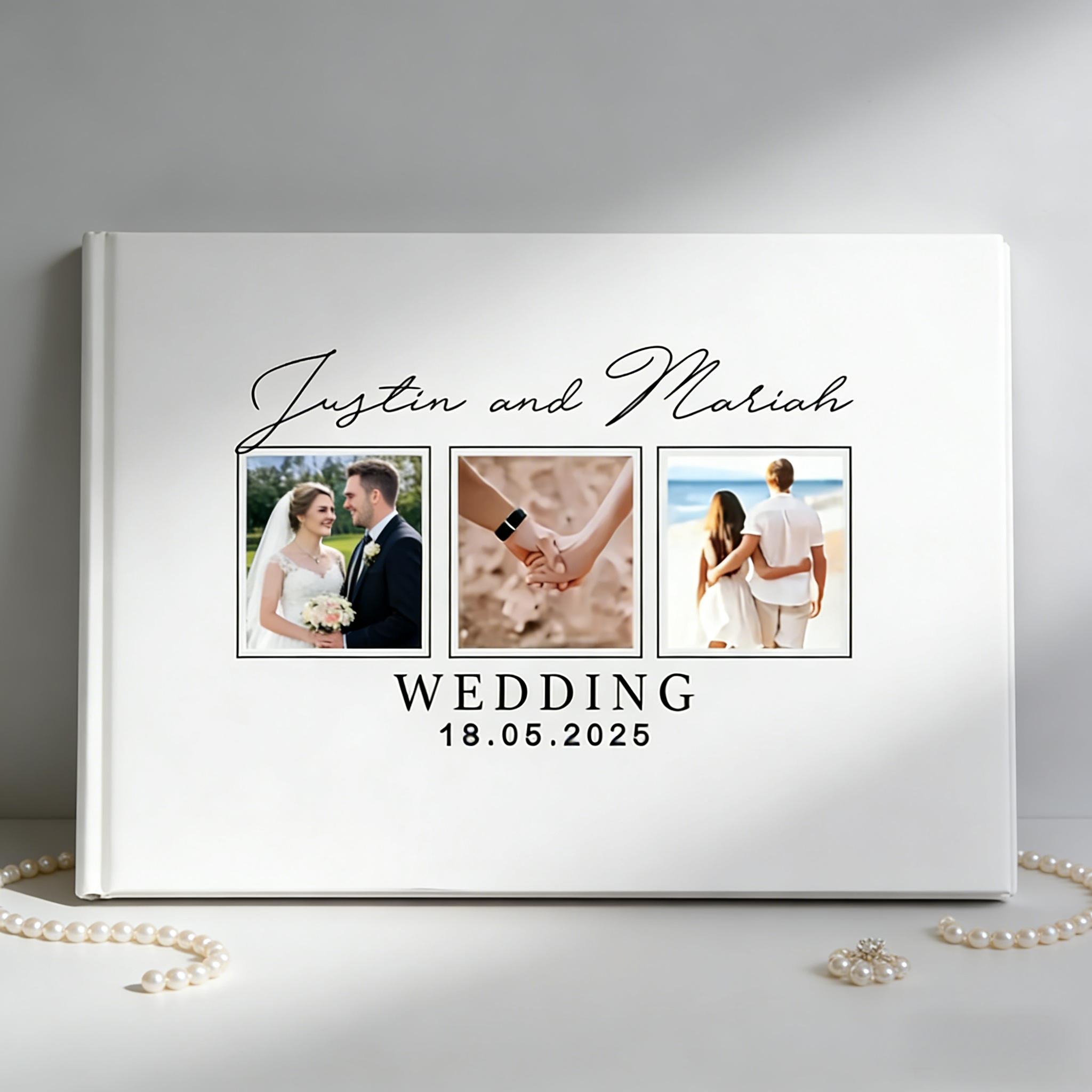 A Custom Wedding Guest Book -  - Custom Photo Book 评论和价格