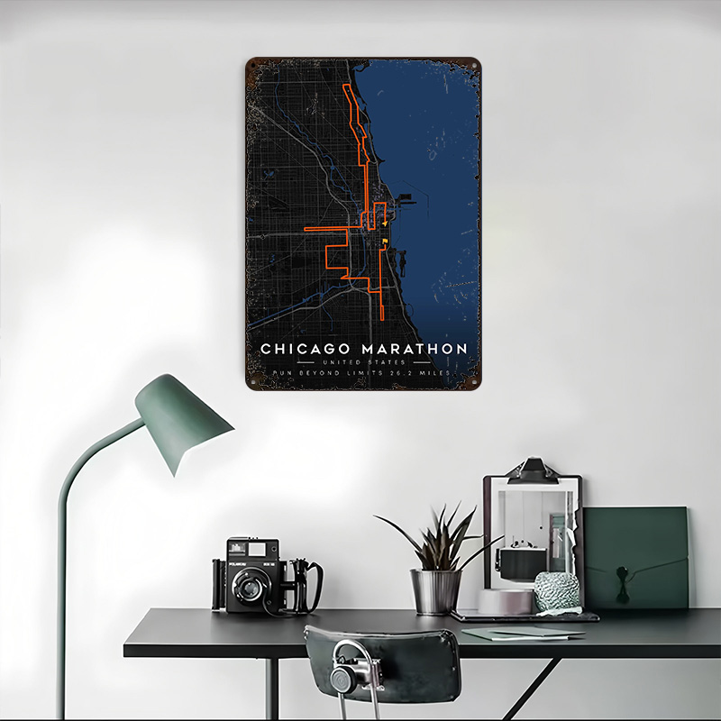 Chicago Marathon Route Map 3D  - Custom Map Poster 评论和价格