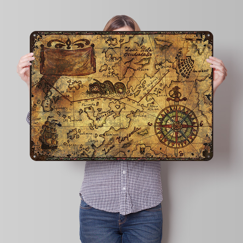 Vintage Map of the World Print - Custom Map Poster 评论和价格
