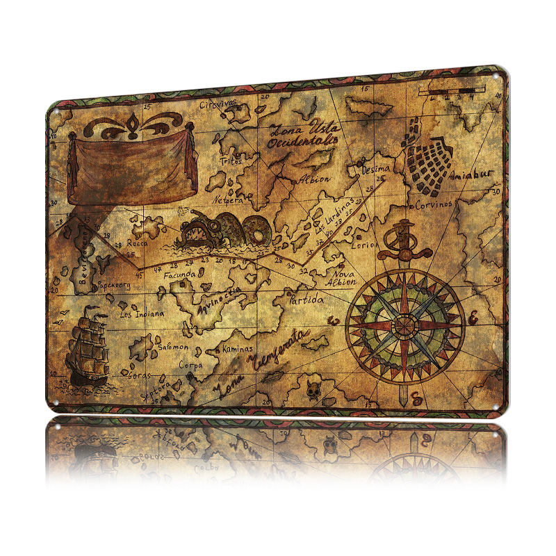 Vintage Map of the World Print - Custom Map Poster 评论和价格