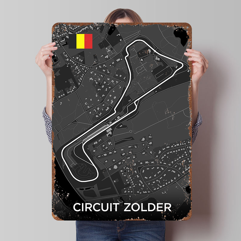 Circuit Zolder Track Map Metal - Custom Map Poster 评论和价格