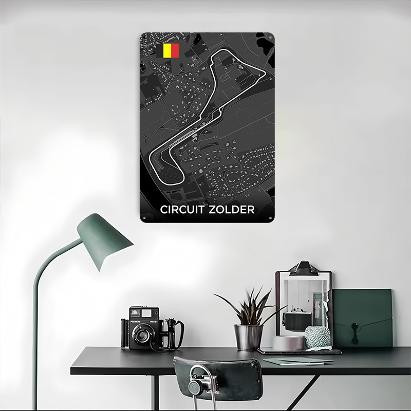 Circuit Zolder Track Map Metal - Custom Map Poster 评论和价格